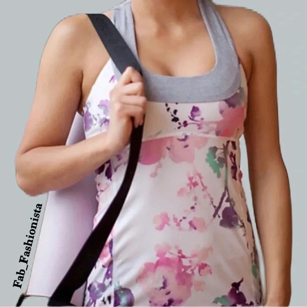 Lululemon Floral Scoop Neck Tank